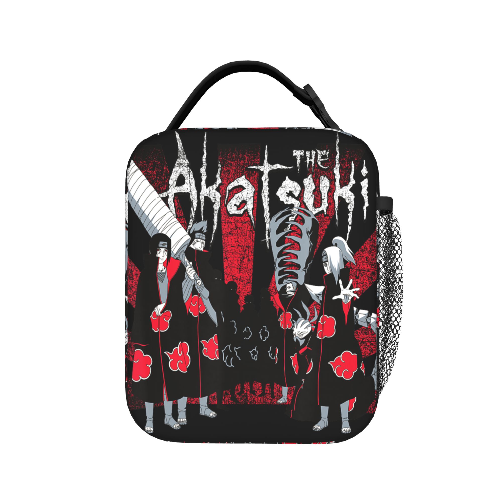 Tote Bag Sublimation - 疾風伝暁ナルト断熱ランチバッグ漏れ防止ランチコンテナトートランチボックス大学ピクニック食品保存袋