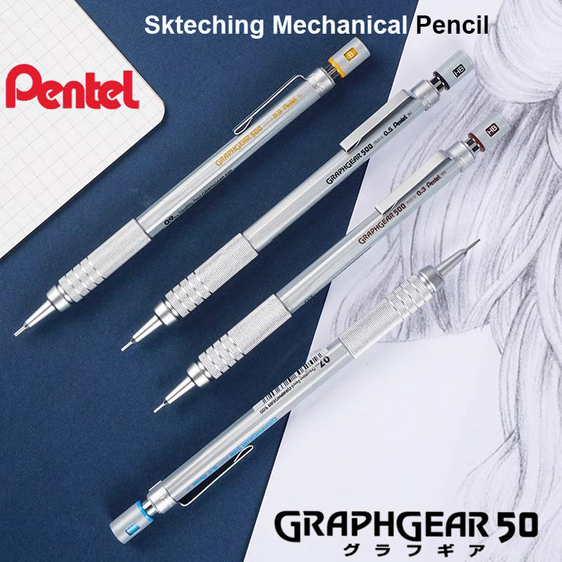 Pentel Pen Energel - ぺんてる シャープペンシル GraphGear 500 壊れない芯自動鉛筆プロのアートコミック描画ペン学校便利な用品