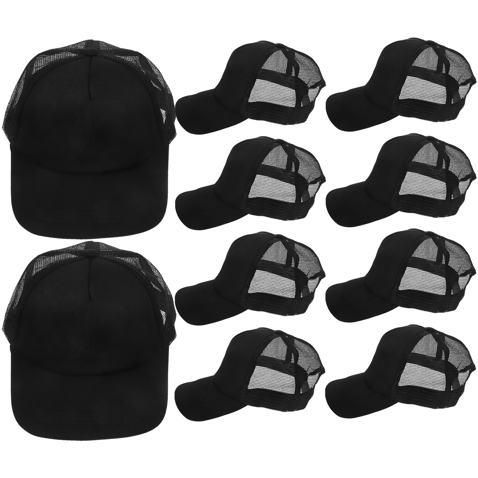 Hat Sublimation Blank - 10個入り 無地メッシュ野球帽 昇華プリントDIY用 軽量で快適なアウトドアハット トラッカーキャップ 夏のキャンプに最適