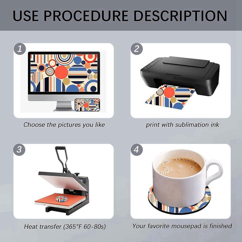 昇華転写用無地カップコースター 80枚入り 4x4インチ 丸 - Coaster Sublimation Blank のレビューと価格