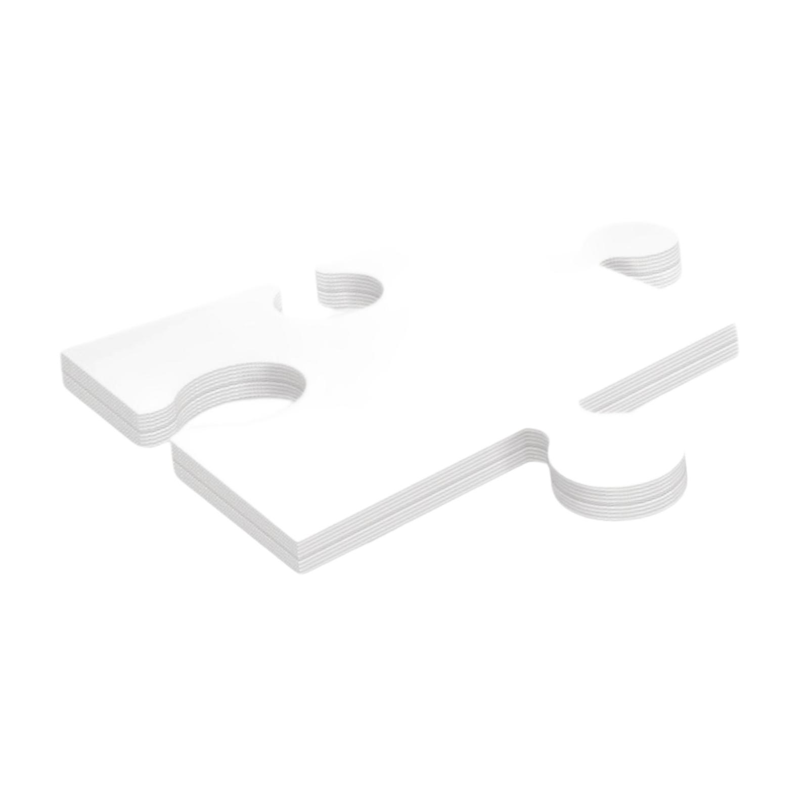 24枚の白い厚紙製ブランクジグソーパズル 30.5cmx28 - Puzzle Blank White のレビューと価格