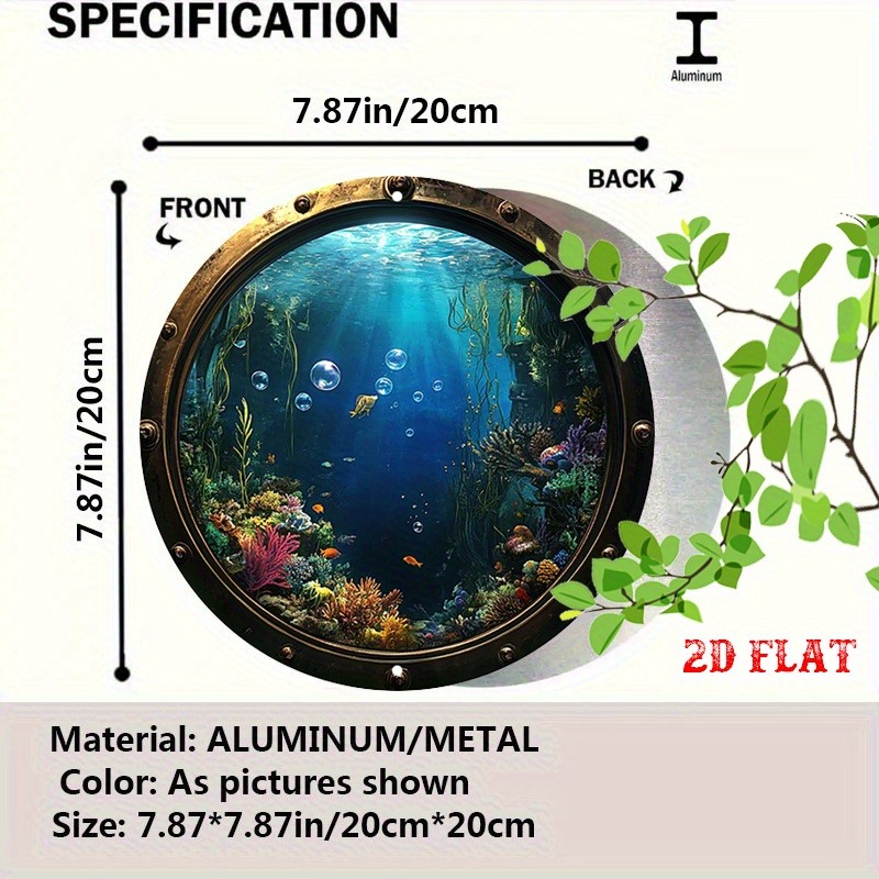 素朴なヴィンテージメタルウォールサイン - 魚のいる水中の風 - Metal Photo Panel のレビューと価格