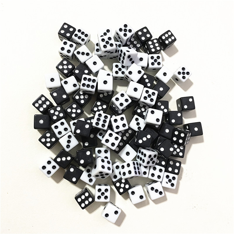 50 個 10 ミリメートルアクリルスクエアポイントサイコロ - Puzzle Blank White のレビューと価格