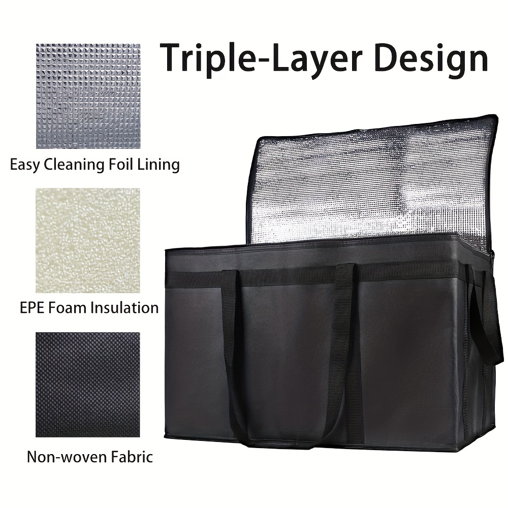 再利用可能な折りたたみ式断熱フードバッグ、ピザテイクアウトバ - Tote Bag Sublimation のレビューと価格