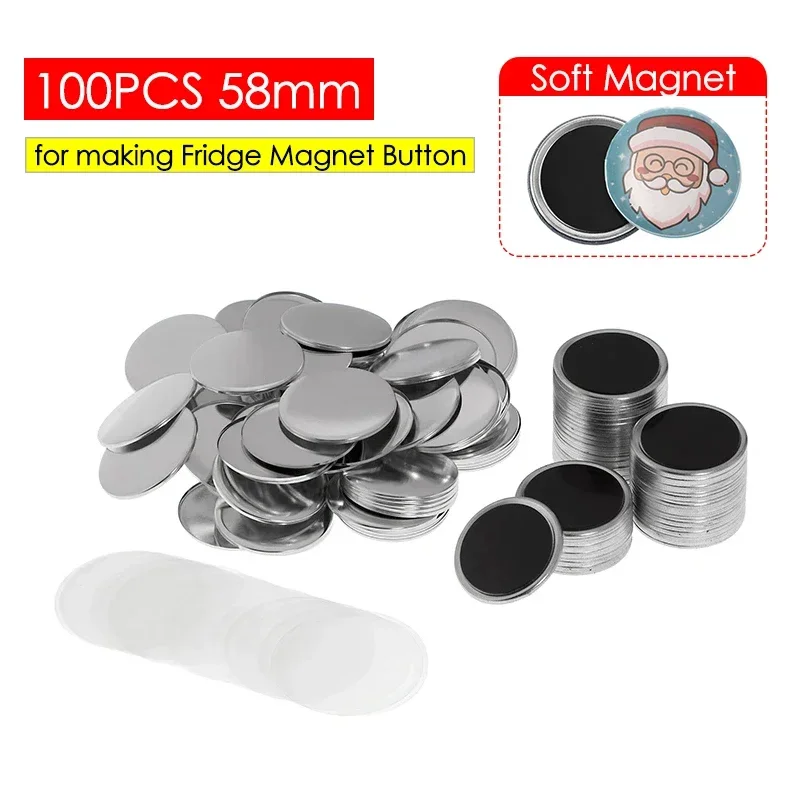 50/100 個 25-75 ミリメートルマグネット冷蔵庫バ - Button Badge Blank のレビューと価格